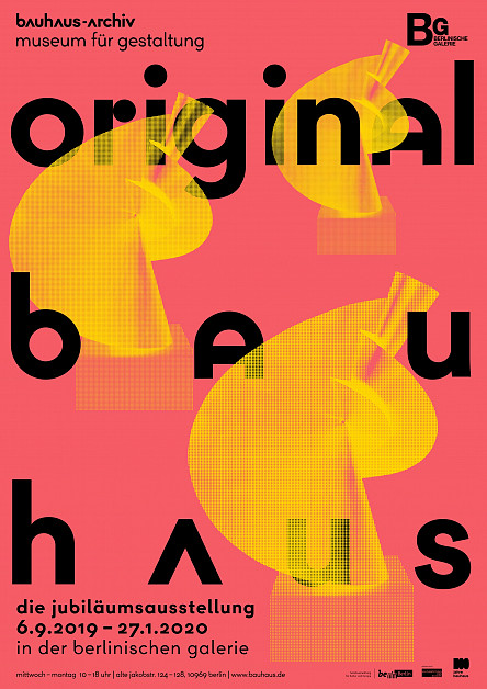 Poster original bauhaus, reproduction: Takehiko Mizutani, reproduction: three-part sculpture (material study from Albers’s preliminary course), 1927 Bauhaus-Archiv Berlin, photo: Fotostudio Bartsch